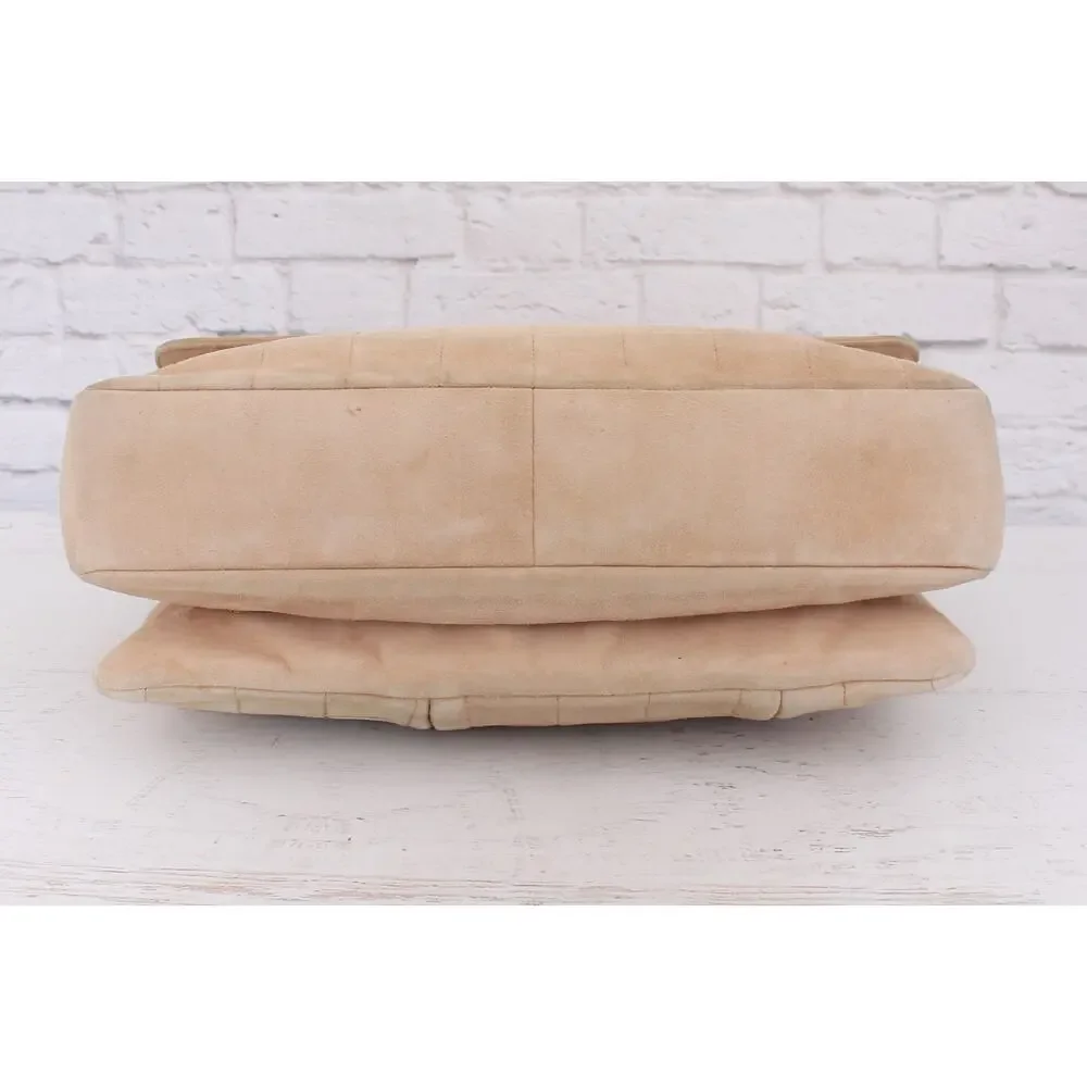 Chanel Chocolate Bar Reissue Multi Pocket Beige Suede Shoulder Crossbody A3212 - Picture 12 of 12